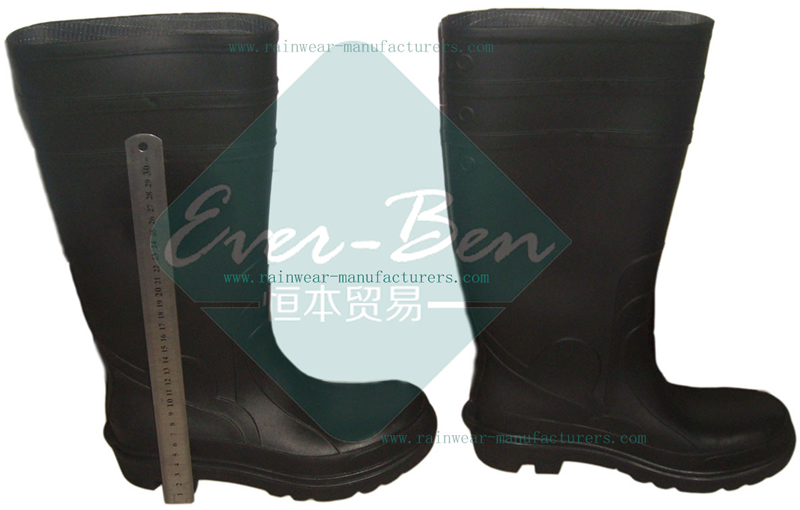 PVC 017 - black pvc boots PVC rain boot
